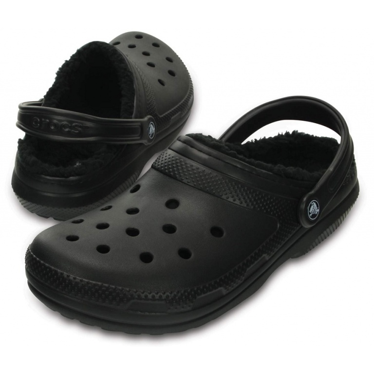 Crocs Classic Lined Clog (mit innenfutter) schwarz Sandale Sandale/Hausschuhe